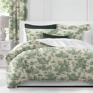 6ix Tailors  Bouclair Coverlet & 1 Pillow Sham Set, Green - Twin Size - 2 Piece