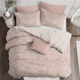 thumbnail image 1 of 6ix Tailors  Damaskus Linen Duvet Cover & 2 Pillow Shams Set, Blush - King Size - 3 Piece, 1 of 1