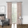 thumbnail image 1 of 6ix Tailors  Damaskus Linen Pinch Pleat Drapery Panel, Blush - 20 x 84 in. - Pack of 2, 1 of 1
