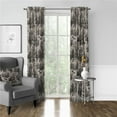 thumbnail image 1 of 6ix Tailors  Ember Pole Top Drapery Panel, Natural & Black - 50 x 96 in. - Pack of 2, 1 of 1