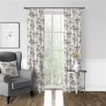 thumbnail image 1 of 6ix Tailors  Fine Linens Auclair Gray Pole Top Drapery Panel Pair - N/A 108 Inches, 1 of 5