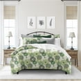 thumbnail image 1 of 6ix Tailors GDS-ZIN-GRE-CVT-SQ-3PC Garden Stow Coverlet & 2 Pillow Shams Set, Green - Super Queen Size - 3 Piece, 1 of 1