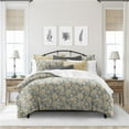 thumbnail image 1 of 6ix Tailors  Golden Bloom Barley Super King Comforter & 2 Pillow Shams Set - 3 Piece, 1 of 5