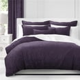 thumbnail image 1 of 6ix Tailors  Juno Velvet Coverlet & 1 Pillow Sham Set, Eggplant - Twin Size - 2 Piece, 1 of 1