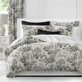 thumbnail image 1 of 6ix Tailors  Maison Toile Coverlet & 2 Pillow Shams Set, Black - King Size - 3 Piece, 1 of 1