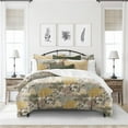 thumbnail image 1 of 6ix Tailors  Marikka Natural King Comforter & 2 Pillow Shams Set - 3 Piece, 1 of 8