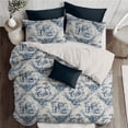 thumbnail image 1 of 6ix Tailors  Mason Duvet Cover & 2 Pillow Shams Set, Navy - Super Queen Size - 3 Piece, 1 of 1