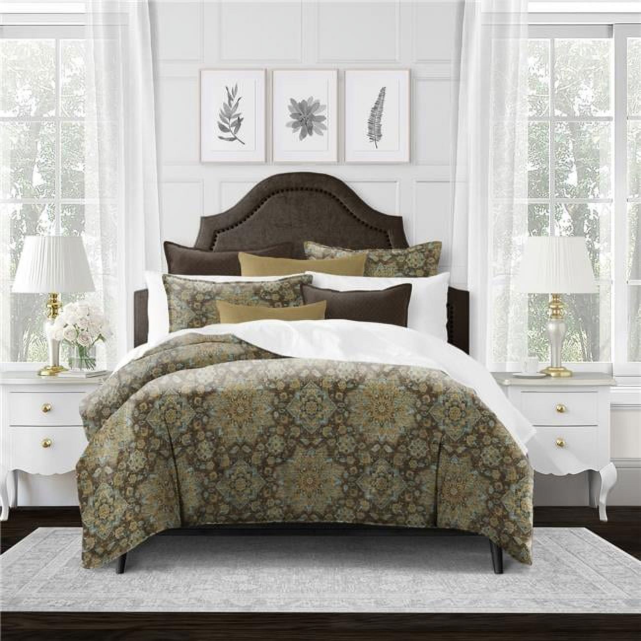 Chocolate Twin Cotton Comforter and Pillow Sham Set