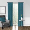 thumbnail image 1 of 6ix Tailors  Vanessa Pinch Pleat Drapery Panel, Turquoise - 40 x 120 in. - Pack of 2, 1 of 1