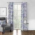 thumbnail image 1 of 6ix Tailors  Villa Nova Pole Top Drapery Panel, Ink - 50 x 120 in. - Pack of 2, 1 of 1