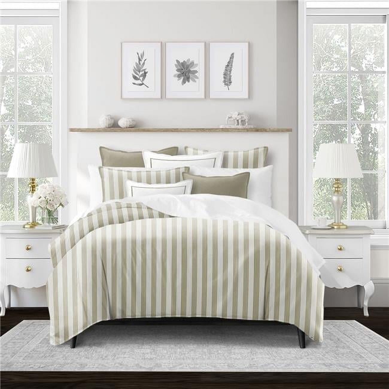 Wave Runner Sand Queen Cotton Duvet Cover Set with Shams