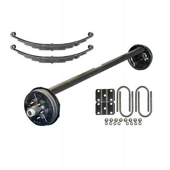 6k TK Trailer Axle Kit - 6000 lb Electric Brake 6 Lug - (4" Drop), 89/00 (Loose Spring Seats) / 6x5.5 Bolt Pattern / 6x5.5 Bolt Pattern