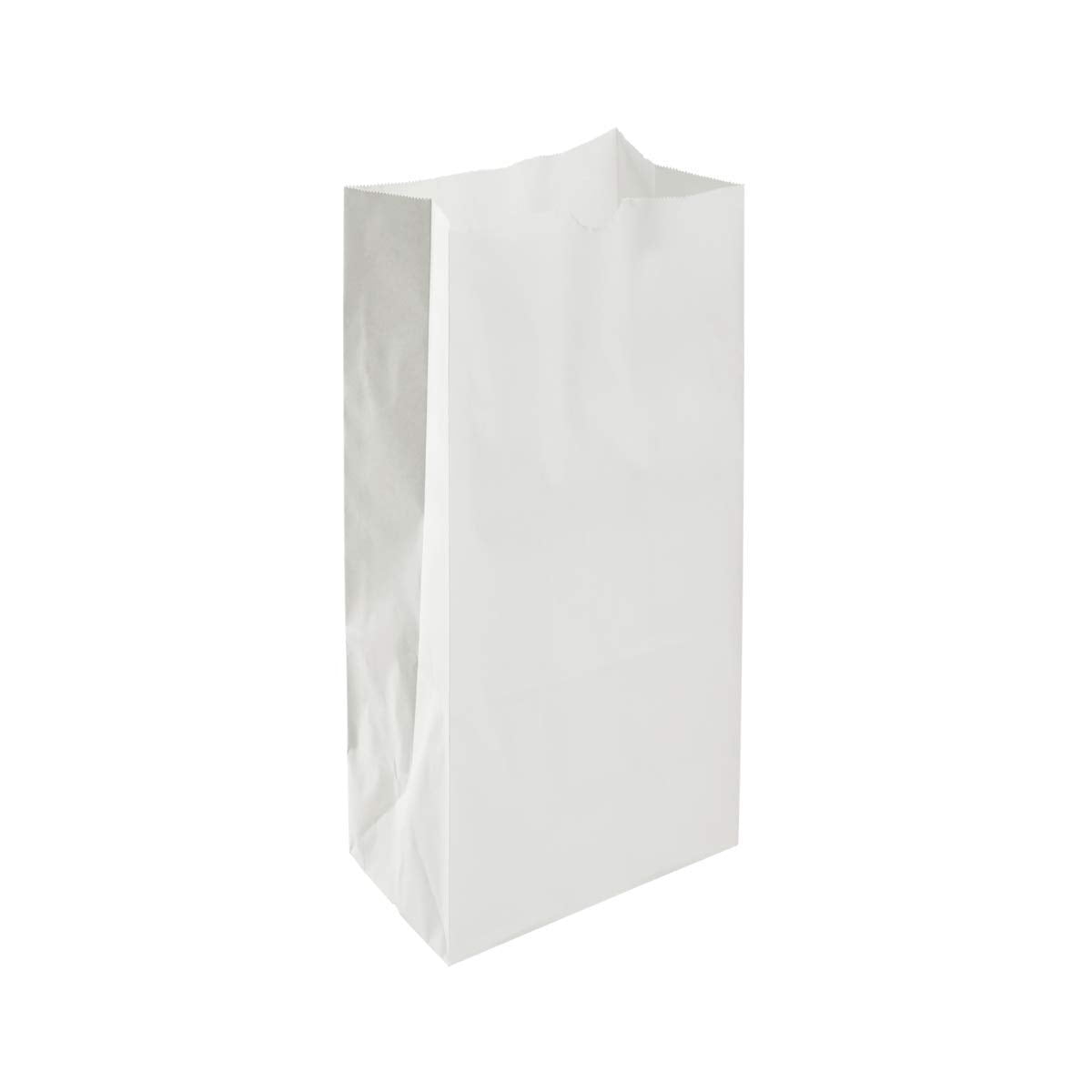 6lb White Paper Lunch Bags 2000 Count, Durable Self Standing Food Bags for Deli Grocery Shop Office School, Reusable Eco Friendly Lunch Bags White