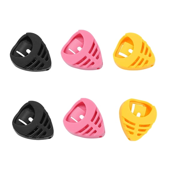 6lots Triangular Guitar Pick Holder Heavy Type ABS Material Portable Musician Accessory