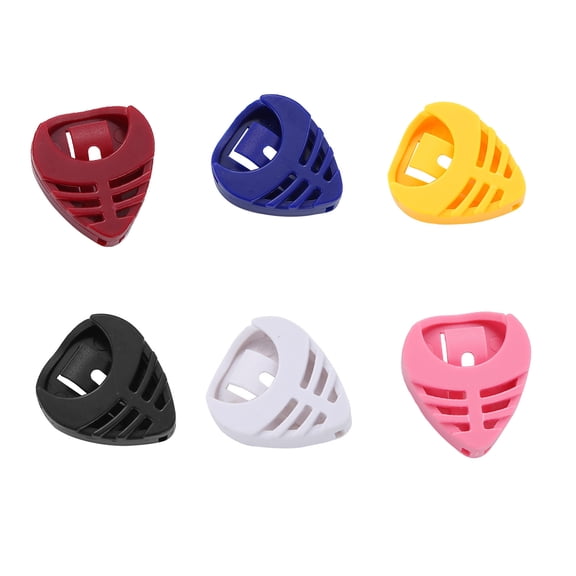 6lots Triangular Guitar Pick Holder Heavy Type ABS Materials Portable Musician Accessory