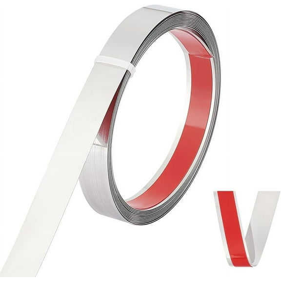 6m Wall Molding Trim Stainless Steel Self-Adhesive Flexible Molding Trim Metal Molding Wall Trim Ceiling Molding Trim Peel and Stick Trim Molding