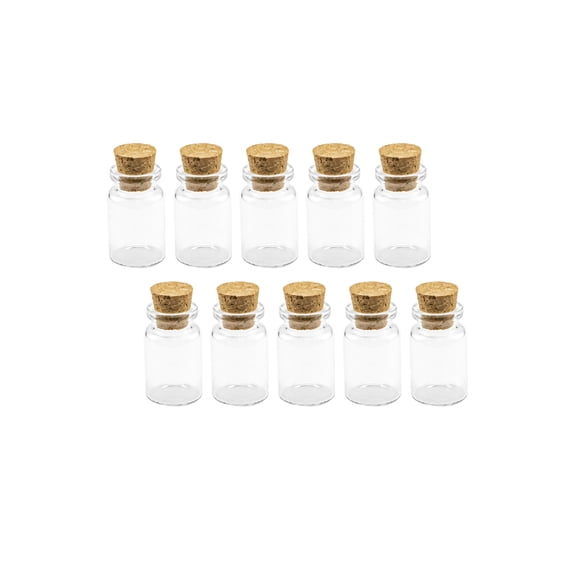 6ml 22x35x12.5mm Mini Transparency Glass Bottles With Cork Empty Jars Crafts Clear Bottles Decorative bottle 6pcs