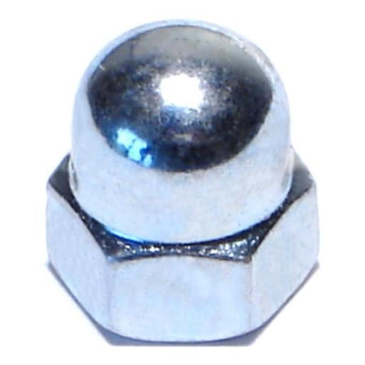 6mm-1.0 Zinc Plated Class 8 Steel Coarse Thread Acorn Cap Nuts (8 pcs.)