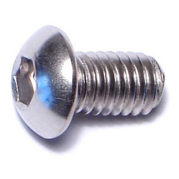 6mm-1.0 x 10mm A2 Stainless Button Head Hex Socket Cap Screws (10 pcs.)