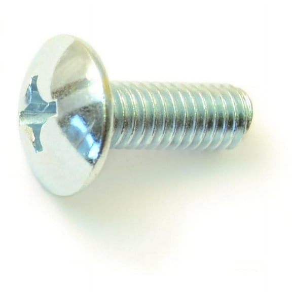6mm-1.0 x 16mm Zinc Plated Class 4.8 Steel Coarse Thread Phillips Truss Head Machine Screws