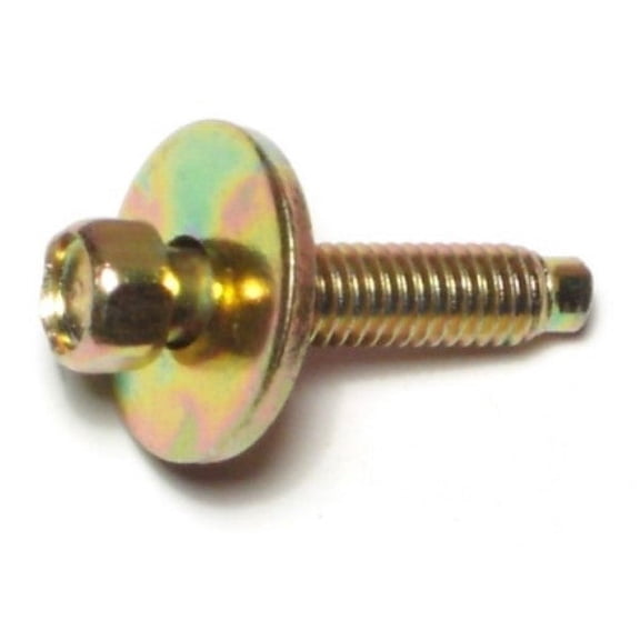 6mm-1.0 x 28mm Zinc Class 9.8 Hex Washer Head Dog Point Screws (10 pcs.)