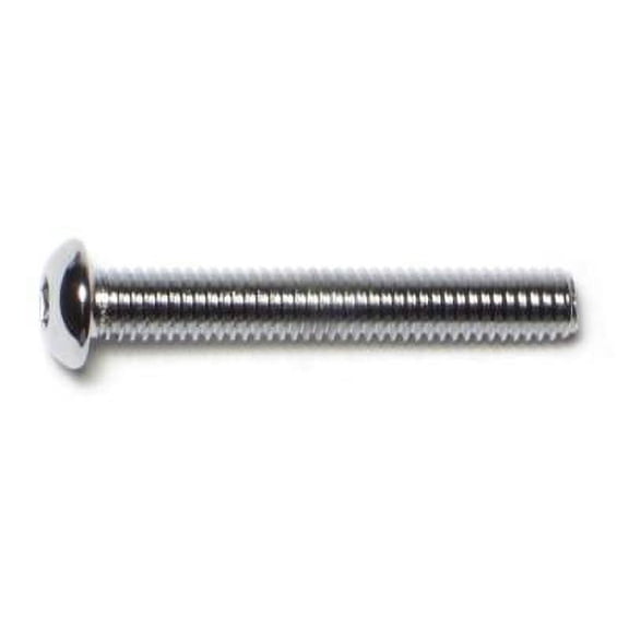 6mm-1.0 x 40mm Chrome Class 10.9 Button Head Hex Socket Cap Screws (10 pcs.)