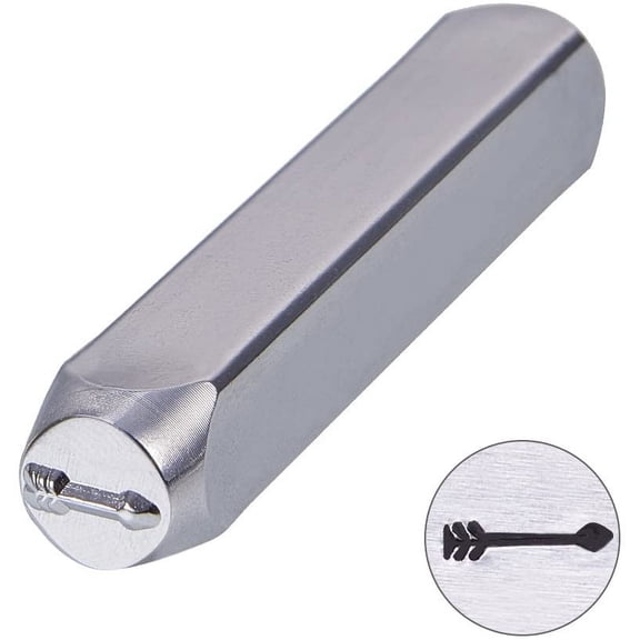 6mm 1/4" Arrows Design Stamps, Metal Punch Stamp Stamping Tool - Electroplated Hard Carbon Steel Tools to Stamp/Punch Metal, Jewelry, Leather, Wood