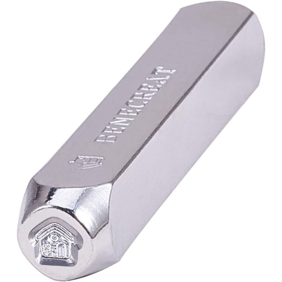 6mm 1/4 House Metal Design Stamps Punch Stamping Tool - Electroplated Hard Carbon Steel Tools to Stamp/Punch Metal Jewelry Leather Wood Mixed Color