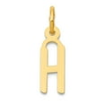 thumbnail image 1 of 6mm 10k Solid Yellow Gold Small Slanted Block Letter Name Personalized Monogram Initial H Charm Pendant Necklace for Wom, 1 of 2