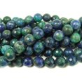 thumbnail image 1 of 6mm 15.5 Inches Azurite Faceted Round Beads Genuine Gemstone Natural Jewelry Making, 1 of 1