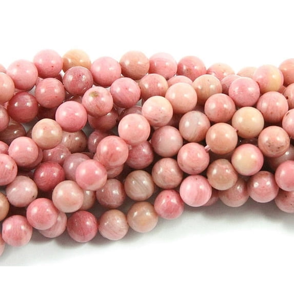 6mm 15.5 Inches Rhodonite Round Beads Genuine Gemstone Natural Jewelry Making