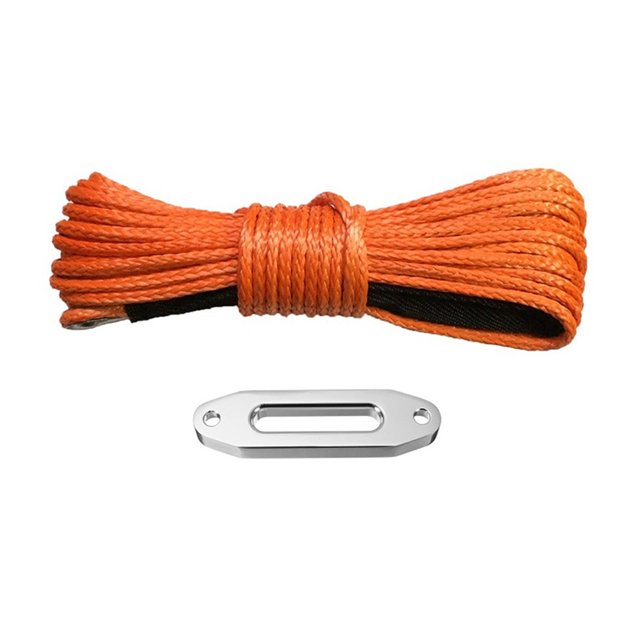 6mm*15m And 4000LBS Fairlead Synthetic ATV/UTV Winch Cable Rope Line For Tractor Tug ,Easier to