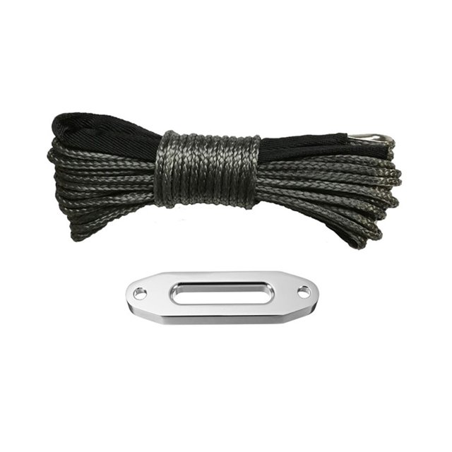 6mm*15m And 4000LBS Fairlead Synthetic ATV/UTV Winch Cable Rope Line For Tractor Tug ,Easier to