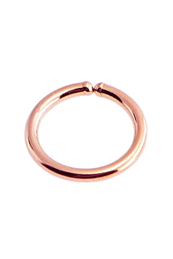 6mm 18 GA 14K Rose Gold Filled Snug Fitting Nose Open Ring Hoop Huggie Piercing Jewelry for Women, Sold As One (6mm / 18 gauge, 14K Rose Gold Filled)