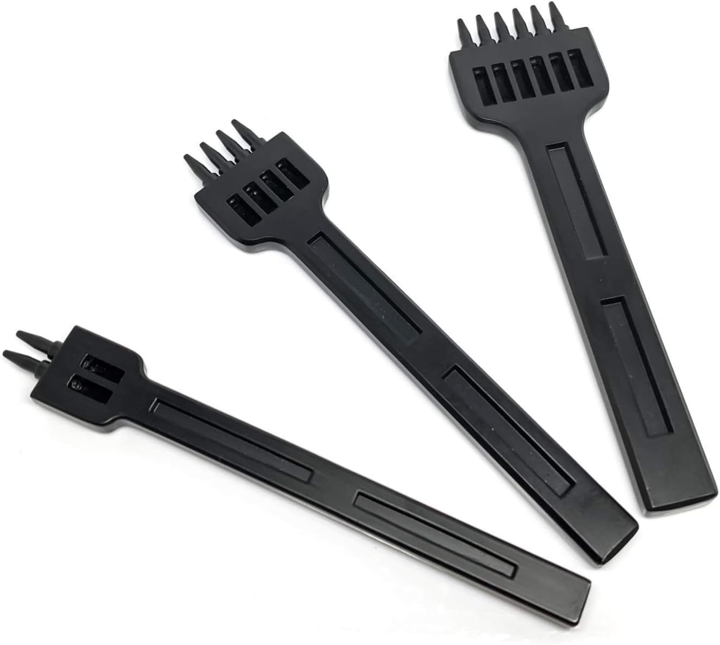 6mm 2/4/6 Claw Tooth Leather Stitching Chisels Round Hole Punching Tool Set for DIY Leather Craft