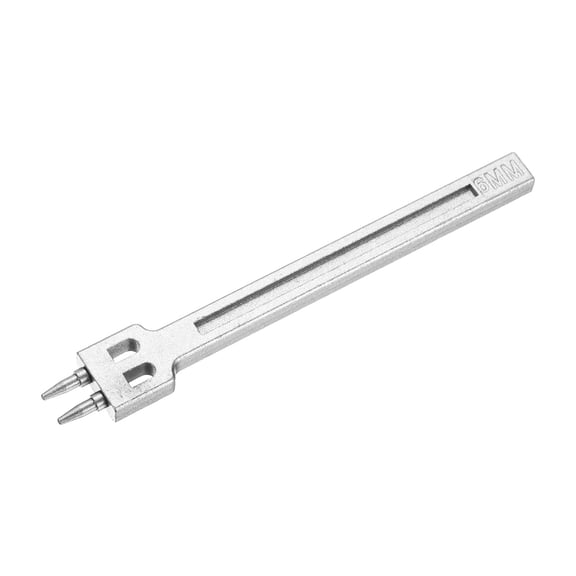 6mm 2 Prong Leather Die-Steel Chisel for Hand Sewing, White