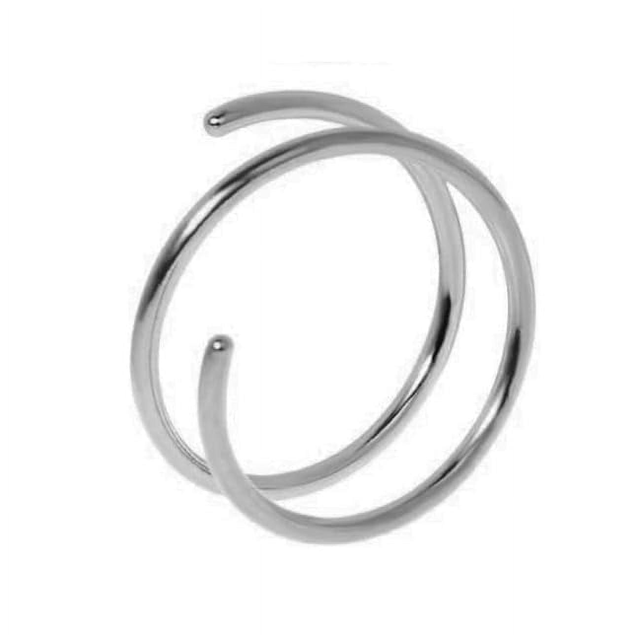 4mm Sterling Silver Double Nose Ring Hoop for Single Piercing