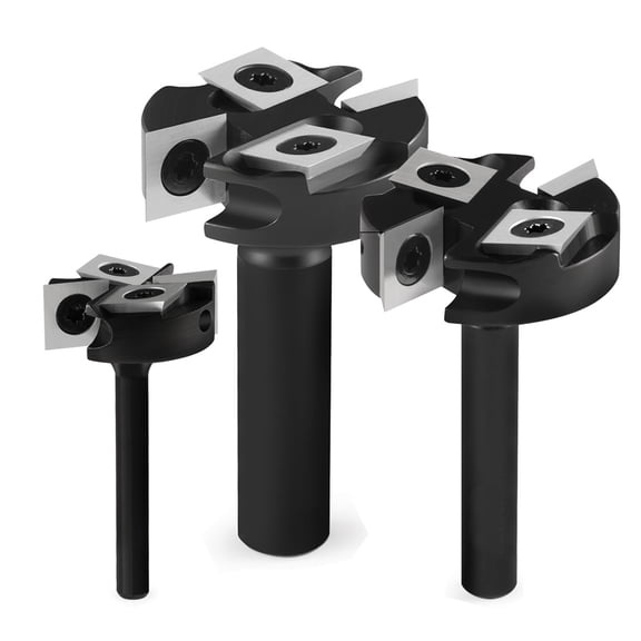 6mm 6.35mm 8mm 12mm 12.7mm Cleaning Bottom Router Bit, Wood Milling Cutter, Insert-Style Spoilboard Face End Mill Carpenter Tools