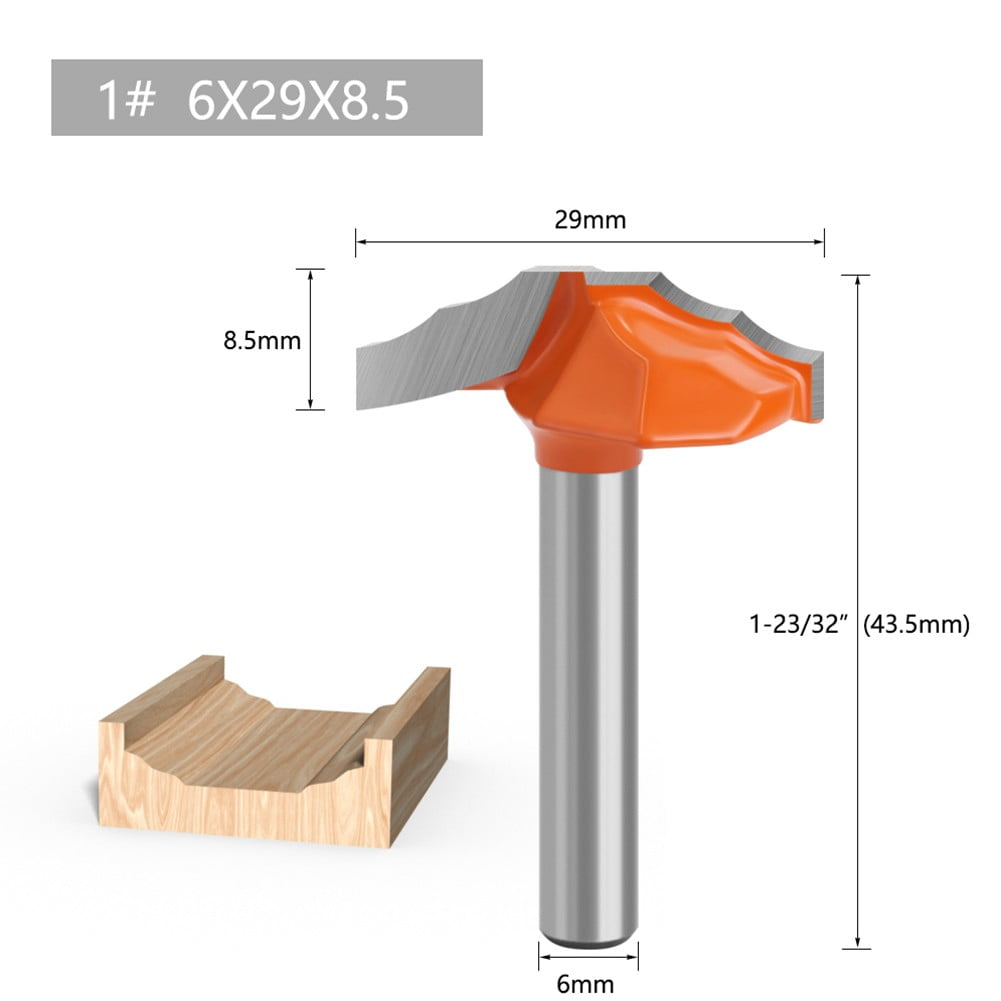 6mm 6.35mm Shank Router Wood Carving For Wood Door Cabinet Drill Bit ...