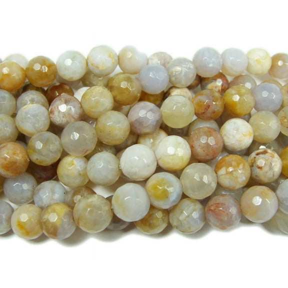 6mm Australian Agate Faceted Round Beads Genuine Gemstone Natural Jewelry Making