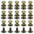 thumbnail image 1 of 6mm Ball Head Stud Rivets Screw Back, 15Pack Round Head Button Nipple Rivet, Bronze Tone, 1 of 6