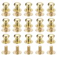 thumbnail image 1 of 6mm Ball Head Stud Rivets Screw Back, 15Pack Round Head Button Nipple Rivet, Light Golden, 1 of 6