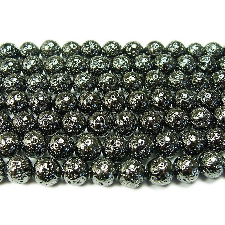 Black Round Beads - 6mm