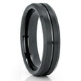 thumbnail image 1 of 6mm Black Tungsten Ring,Tungsten Carbide Ring,Engagement Ring,Black Wedding Ring,Anniversary Ring,Beveled Edges,Comfort Fit, 1 of 4