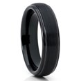 thumbnail image 1 of 6mm Black Tungsten Wedding Ring,Black Tungsten Ring,Tungsten Carbide Ring,Engagement,Anniversary Ring, 1 of 4