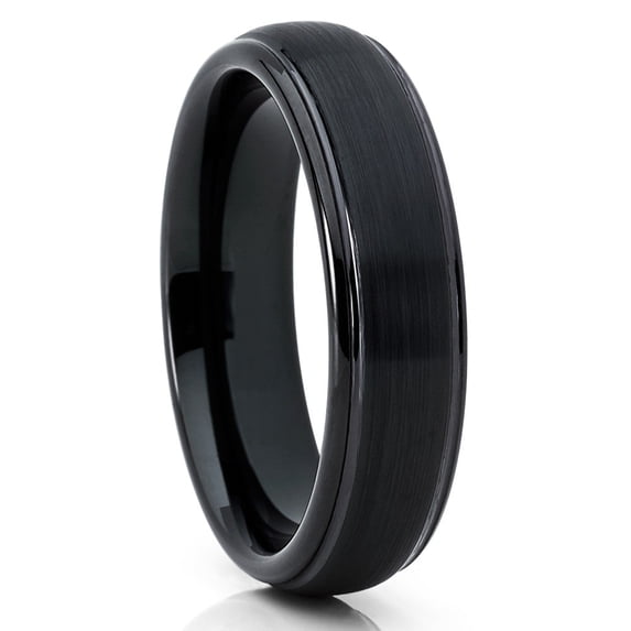 6mm Black Tungsten Wedding Ring,Black Tungsten Ring,Tungsten Carbide Ring,Engagement,Anniversary Ring
