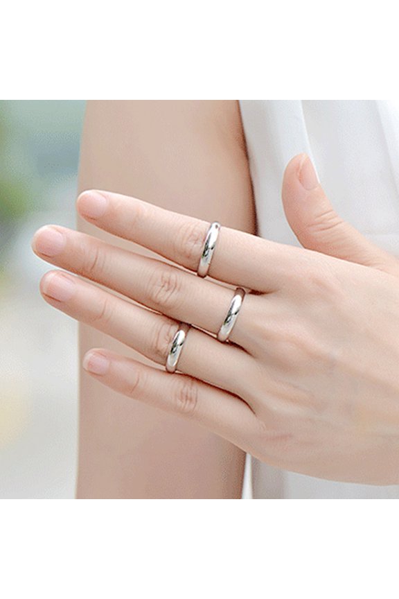 6mm Classic Dome Stainless Steel Ring – Mirror Polished Comfort Fit Unisex Band for Couples Engagement Wedding