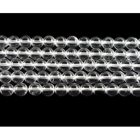 6mm Clear Crystal Quartz Round Beads Genuine Gemstone Natural Jewelry Making