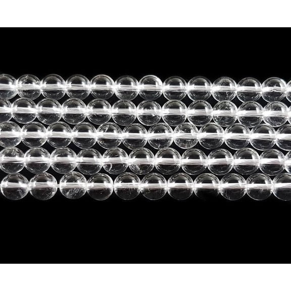6mm Clear Crystal Quartz Round Beads Genuine Gemstone Natural Jewelry Making