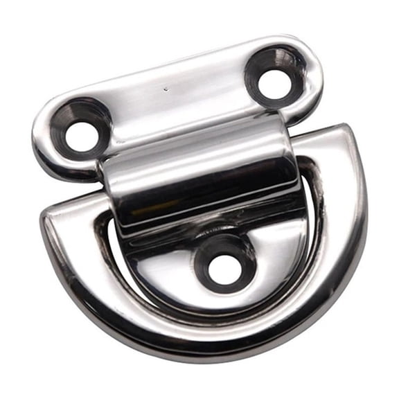 6mm D Ring With Plate Folding Pad Eye Deck Lashing Ring Staple Cleat For Marine Yacht Motorboat Boating Accessories ,Easy to Install